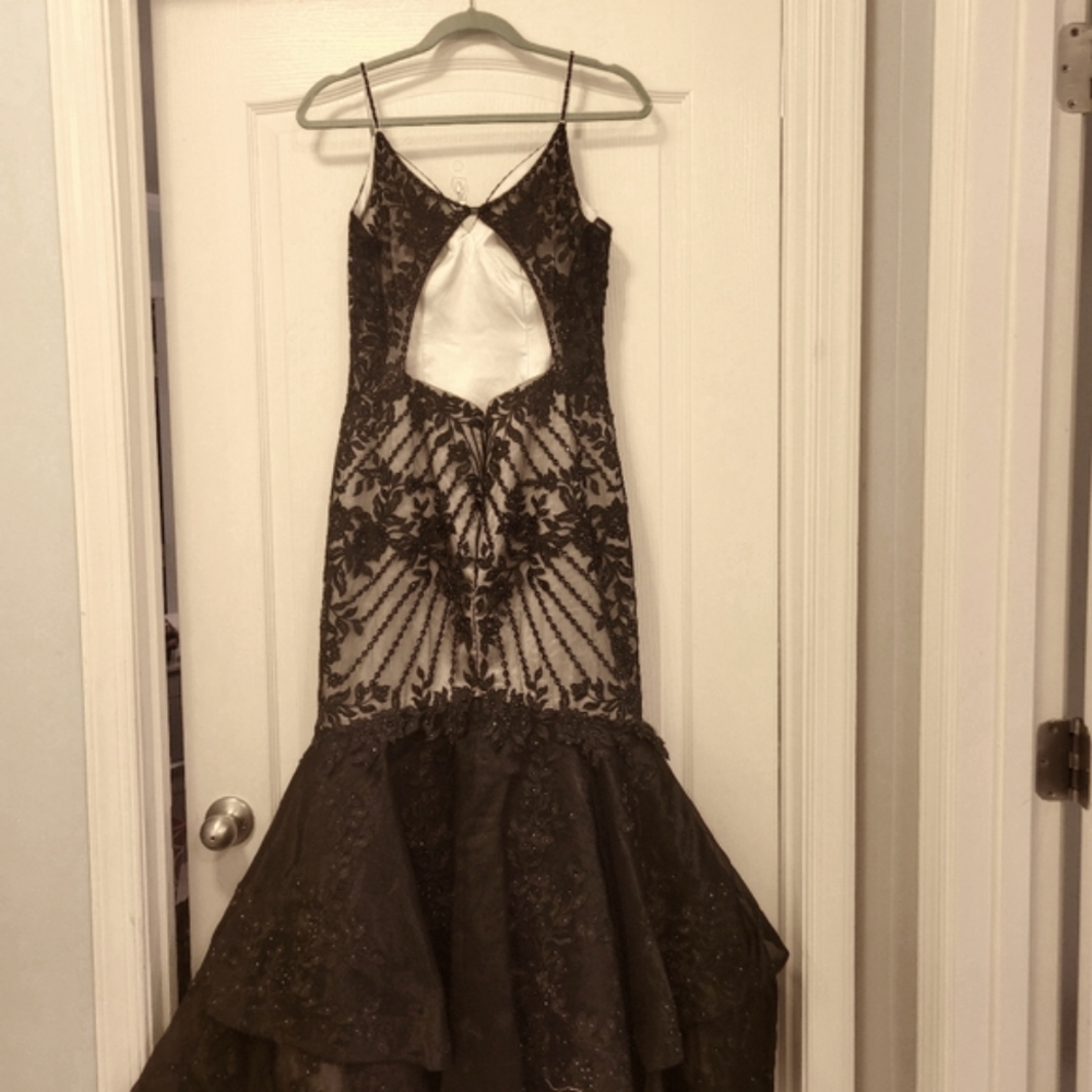 Camille LA Vie Black Sequined dress, prom - Picture 6 of 9
